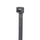 Cincho de Nylon 6.6 StrongHold™, 160mm largo x 2.5mm ancho, Color Negro, Exterior Resistente a Rayos UV, Paquete de 100pz