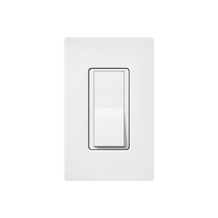 Interruptor de pared unipolar tipo paleta de 15 A, 120/277 V, para conmutación de iluminación y cargas de motor, línea Satin Colors en acabado Snow satinado