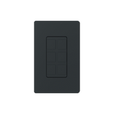 Placa de 6 puertos, color negro night.