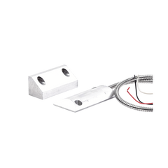Contacto Magnético para Piso, Salida Dual NC/NA, GAP 65mm, Cubierta de Aluminio con 55cm de Cable Blindado
