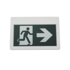 Letrero LED de Señalización de salida "Hombre Corriendo"/ Alto brillo / Uso en pared, lateral o techo / Batería de Respaldo Incluida con hasta 120 minutos de duracion