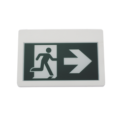 Letrero LED de Señalización de salida "Hombre Corriendo"/ Alto brillo / Uso en pared, lateral o techo / Batería de Respaldo Incluida con hasta 120 minutos de duracion