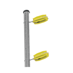 Aislador de color Amarillo para postes de esquina de alta Resistencia con Anti UV de uso en cercos eléctricos