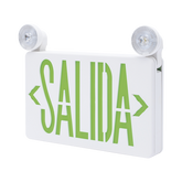 Letrero de Emergencia LED DUAL de SALIDA con Luz de Emergencia/Montaje Universal (pared, lateral o Techo)/Batería de Respaldo Incluida