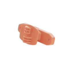 Aislador de Paso color Naranja reforzado para cercos eléctricos, resistente al clima extremoso