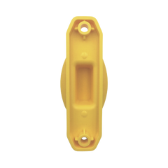 Aislador de Paso color Amarillo reforzado para cercos eléctricos, resistente al clima extremoso