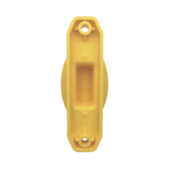 Aislador de Paso color Amarillo reforzado para cercos eléctricos, resistente al clima extremoso
