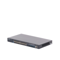Switch Administrable Capa 3, 24-Puertos 10/100/1000T + 4-Puertos 10G SFP+, Apilable