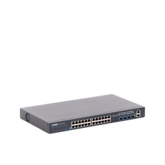 Switch Administrable Capa 3, 24-Puertos 10/100/1000T + 4-Puertos 10G SFP+, Apilable