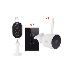 (Wifi) KIT 2 camaras Wifi y 2 apagadores inteligentes Wifi
