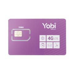 SIM Yobi para dispositivos móviles 3G/4G con recarga de 1GB cada mes durante 1 año de servicio (solo datos)