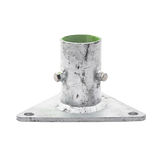 Base Triangular para Mástil de 1" a 2" con Opresores. Galvanizado por Inmersión en Caliente.