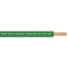 Cable Eléctrico 10 awg color verde,Conductor de cobre suave cableado. Aislamiento de PVC, auto-extinguible.BOBINA de 100 MTS