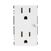 Módulo Dúplex de Contactos Eléctricos 10A 127V Color Blanco / Compatible con Cajas para Pavimento SM-CPAV-2 y SM-CPAV-4 / Requiere Adaptador SM-ADAP-FP para Fijación / Modelo 25424-30