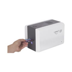 Impresora de Tarjetas Semi- automática SMART21 / Ingreso de Tarjetas Manual/Incluye Ribbon, Software y 100 Tarjetas PVC