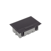 Caja Para Instalación en Piso Falso para Voz, Datos o Contactos Eléctricos / Capacidad para 4 Módulos / Espacio Embellecedor en la Tapa / Profundidad Ajustable de 90 a 120 mm / Los Módulos se Adquieren Aparte / (SF410/14CY)