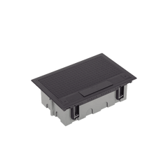 Caja Para Instalación en Piso Falso para Voz, Datos o Contactos Eléctricos / Capacidad para 4 Módulos / Espacio Embellecedor en la Tapa / Profundidad Ajustable de 90 a 120 mm / Los Módulos se Adquieren Aparte / (SF410/14CY)