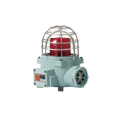 Señal Luminosa Giratoria Antiexplosión con Sirena / LED o Bombilla / Ex db IIC T6 Gb / IP66 / Zonas 1 y 2 / -40°C a +60°C / AC/DC 12-230V / Aluminio y Acero Inoxidable