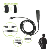 Cable para Micrófono audífono SNAP intercambiable con conector para Radios Icom IC-F3216/4261DS/DT, IC-F52D/62D, IC-F3400/4400DS/DT