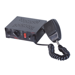 Sirena Vehicular de 100W de Potencia, Con Switch Giratorio de 6 posiciones y Micrófono Integrado de Uso Rudo