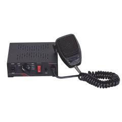 Sirena Vehicular de 100W de Potencia, Con Switch Giratorio de 6 posiciones y Micrófono Integrado de Uso Rudo
