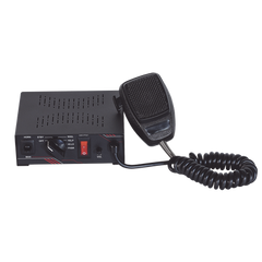 Sirena Vehicular de 100W de Potencia, Con Switch Giratorio de 6 posiciones y Micrófono Integrado de Uso Rudo