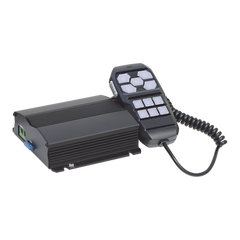 Sirena Vehicular de 100W de Potencia, Con Controlador Unimando Para Control de Tonos, 4 Salidas Auxiliares y Microfono