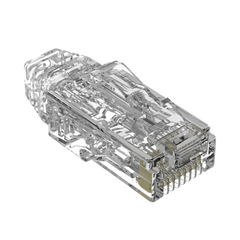 Plug RJ45 Cat6/6A, Para Cable UTP de Calibre 28 AWG (Diámetro Reducido), Chapado en Oro de 50 Micras, Paquete de 100 Piezas