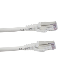 Patch Cord Skinny Cat6A Blindado S/FTP, 2.13 Metros (7 Pies), Diámetro Reducido 28 AWG, Color Blanco