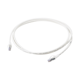 Patch Cord Skinny Cat6A Blindado S/FTP, 2.13 Metros (7 Pies), Diámetro Reducido 28 AWG, Color Blanco