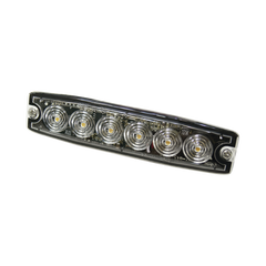 Luz Auxiliar de 6 LED, ámbar, SAE Clase I, lente transparente
