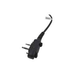 Micrófono de solapa con gancho suave para la oreja y fibra trenzada para puerto de accesorios Icom de 2 pines con tornillos