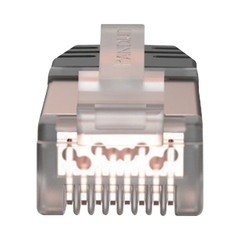Plug RJ45 Cat6 Blindado, Para Cable Calibre 24-26 AWG, Chapado en Oro de 50 micras, Paquete de 100 Piezas