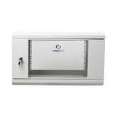 Gabinete de Pared de 6U con Puerta de Cristal Templado, 455 mm de Profundidad Total, Rack de 19'', Acero Reforzado Color Gris Mate