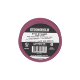 Cinta Eléctrica STRONGHOLD para Aislar, de PVC, Uso General Reparación y Mantenimiento, Grosor de 0.18mm (7 mil), Ancho de 19mm, y 20.12m de Largo, Color Violeta