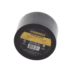 Cinta Eléctrica STRONGHOLD Para Aislar, de PVC, Trabajo Pesado Eléctrico (UV, abrasión, aceite, corrosión), Grosor 0.21 mm (8.5 mil), Ancho 50 mm, y 20 m Largo, Uso Int./Ext., Color Negro. Superior a cinta Super 33