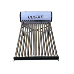 Bóiler Solar de 150L, Baja Presión con 15 Tubos de Vacío de Mayor Resistencia y Termotanque Inoxidable de Grado Alimenticio 150 L Resistentes a Granizo de Hasta 25 mm/ l, Incluye Anodo de Magnesio