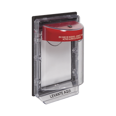 Cubierta Protectora Serie Stopper II® De Policarbonato, Con Alarma, Montaje en Superficie, Interior/Exterior, Etiqueta en Español