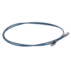 Patch Cord Cat6A, Diametro Reducido 28 AWG, Blindado S/FTP, CM/LS0H, 0.20 Metros (0.66 Pies), Color Azul