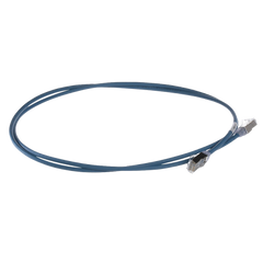 Patch Cord Cat6A, Diametro Reducido 28 AWG, Blindado S/FTP, CM/LS0H, 0.20 m, Color Azul