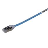 Patch Cord Cat6A, Diametro Reducido 28 AWG, Blindado S/FTP, CM/LS0H, 0.20 Metros (0.66 Pies), Color Azul