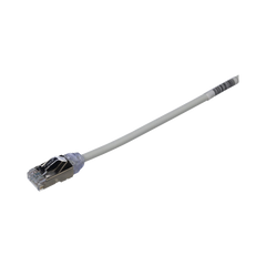 Patch Cord Cat6A, Diámetro Reducido 28 AWG, Blindado S/FTP, CM/LS0H, 3 Metros (9.84 Pies), Color Gris