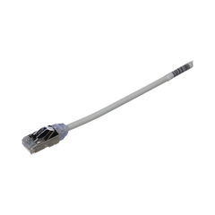 Patch Cord Cat6A, Diametro Reducido 28 AWG, Blindado S/FTP, CM/LS0H, 3 m, Color Gris