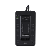 UPS de 650 VA/390 W, Topología Standby con Modo Ahorrador ECO, Entrada 120 Vca NEMA 5-15P, Con 8 Tomas NEMA 5-15R