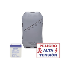 KIT deEnergizador 12,000Volts - .5 Joules / 500 Mts Lineales de Protección / Cercas Electrificadas / Llavero Incluido