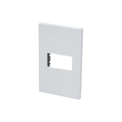 Placa de policarbonato con base de acero para 1 módulo 1/3 color blanco.