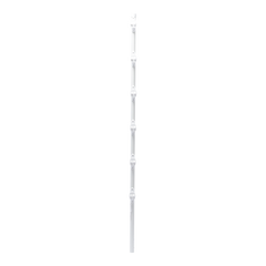 Poste con 6 Aisladores de PASO para Cerca Electrificada. Tubo Galva. de 1.4m, cal. 18 de 1" Diam. + Pintura Blanca.