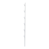 Poste con 6 Aisladores de PASO para Cerca Electrificada. Tubo Galva. de 1.4m, cal. 18 de 1" Diam. + Pintura Blanca.