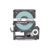 Casete de Etiquetas de Poliéster de Cinta Continua, Color Blanco Sobre Verde, Uso Interior/Exterior, 24 mm (0.94 Pulgadas) de Ancho x 9.1 Metros (29.86 Pies) de Largo