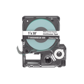 Casete de Etiquetas de Poliéster de Cinta Continua, Color Blanco Sobre Verde, Uso Interior/Exterior, 24 mm (1 in) de Ancho x 9.1 Metros de Largo